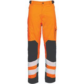 Hi-vis arbejdsbukser stretch 182400R orng/sort Str. 5XL