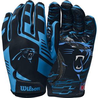 Wilson NFL Stretch Fit Football Gloves - Adult Carolina Panthers