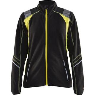 Blåkläder 4973 Dame Microfleece Jakke / Dame Microfleece Arbejdsjakke - S - Sort/High Vis Gul