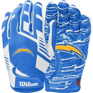 Wilson NFL Stretch Fit Football Gloves - Voksne Los Angeles Chargers