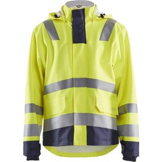 Blåkläder 4313 High Vis Brandhæmmende Regnjakke Level 2 / High Vis Brandhæmmende Regnjakke Level 2 - S - High Vis Gul/Marineblå
