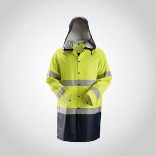 Snickers 8261 protecwork, high-vis regnfrakke pu, klasse3 gul/navy M