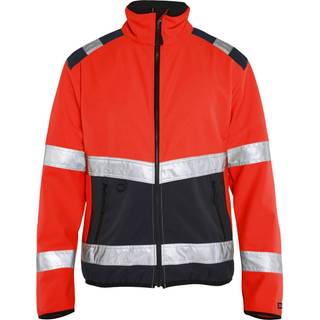 Blåkläder High Vis Light Softshell Jakke - High Vis Rød/Sort - L
