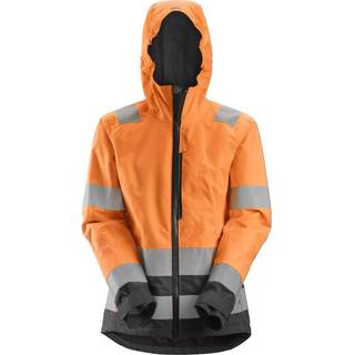Snickers 1347 high-vis vandtæt dameskaljakke, klasse2/3 orange/koksgrå L