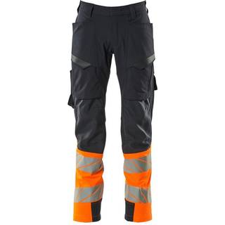 MASCOT ACCELERATE SAFE arbejdsbukser med lårlommer, mørk marine/hi-vis orange - 76C48