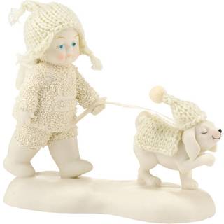 Afdeling 56 Snowbabies Dog Days Of Winter Porcelain Figur 4.5 White