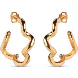 Curly Hoops Forgyldt Sølv Øreringe fra Enamel E312G