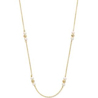 Spirit Icons Ophelia 14 Karat Guld Halskæde med Ferskvandsperler og Brillanter 0,08 Carat W/VS