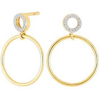 Cirkler 14 Karat Guld Ørehængere fra Nordahl Andersen med Diamanter 0,05 Carat W/SI