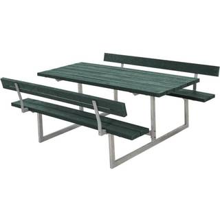 PLUS Basic bord/bænkesæt med 2 ryglæn, ReTex, grøn, 177 cm