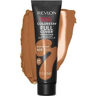 Revlon ColorStay Full Cover Longwear Matte Foundation Heat & Sweat Resistent Lightweight Face Makeup Caramel (425) 1.0 Oz
