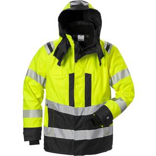 Fristads 4515 GTT Shelljakke Høj synlighed gul/marineblå Hi-Vis gul/marineblå