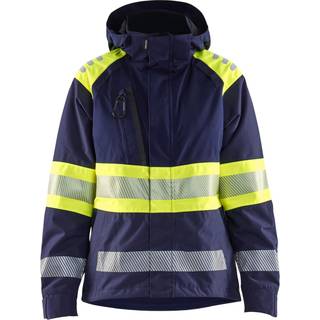 Blåkläder 4430 Dame High Vis Skaljakke / Dame High Vis Skaljakke - XS - Marineblå/High Vis Orange
