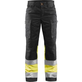 Blåkläder 7161 Dame High Vis Buks med stretch / Dame High Vis Arbejdsbuks med stretch - D23 - Marineblå/High Vis Gul
