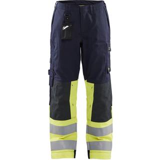 Blåkläder 7181 Dame Multinorm Buks / Dame Multinorm Arbejdsbuks - C44 - Marineblå/High Vis Gul