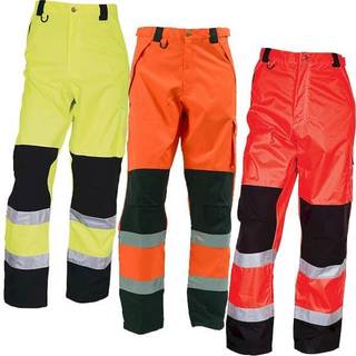 Hi-vis arbejdsbukser 082400R orange/sort Str. XL