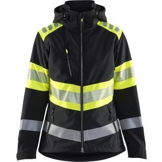 Blåkläder 4404 Dame High Vis Softshell Jakke / Dame High Vis Softshell Arbejdsjakke - XL - Sort/High Vis Gul