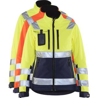 Blåkläder 4902 Dame High Vis Softshell Jakke / Dame High Vis Softshell Arbejdsjakke - 3XL - High Vis Orange/Marineblå