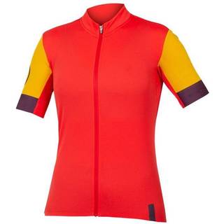 Endura Cykeltrøje Dame FS260 Print S/S Jersey Pomegranate