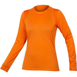 Endura SingleTrack Langærmet Cykeltrøje Tangerine - Størrelse X-Small