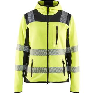Blåkläder 4967 Dame High Vis Strikket Softshell Jakke / Dame High Vis Strikket Softshell Arbejdsjakke - S - High Vis Gul/Marineblå