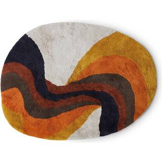 HKliving Retro swirl bademåtte 90x120 cm Retro multicolours