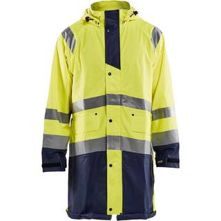 Blåkläder 4324 High Vis Regnjakke LEVEL 1 / High Vis Regnjakke LEVEL 1 - L - High Vis Gul/Marineblå