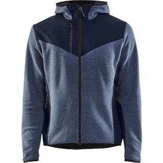 Blåkläder 5940 Strikket Jakke med Softshell / Strikket Arbejdsjakke med Softshell - 2XL - Støvet Blå/Mørk Marineblå