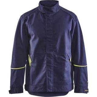 Blåkläder 4801 Brandhæmmende Svejse Jakke / Brandhæmmende Svejse Arbejdsjakke - XL - Marineblå/High Vis Gul