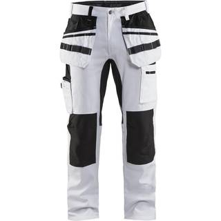 Blåkläder 191010001099C50 Malerbukser med stretch, hvid/sort Stl C50