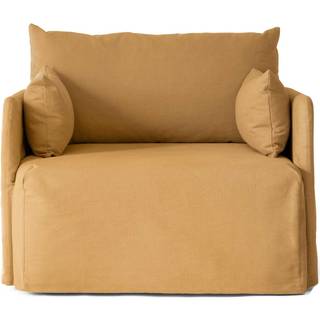 Audo Copenhagen - Offset 1-Seater With Loose Cover Fabric Cotlin Wheat - Lænestole - Norm Architects - Beige,Gul - MDF/Træ/Tekstilmateriale/Syntetisk/Skum
