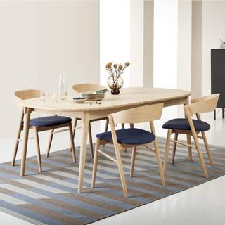 Findahl by Hammel Miro spisebord, 184x106 cm, massiv eg - hvidpigmenteret