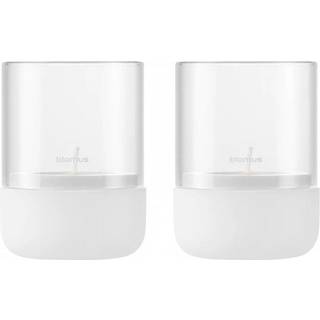 blomus Calma fyrfadsstage Ø7 cm 2-pak Lily white