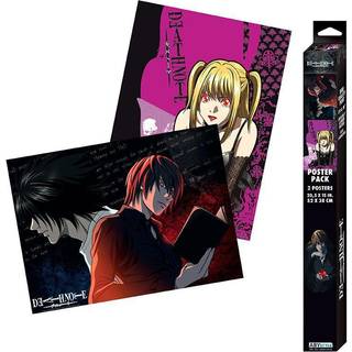 DEATH NOTE - L VS Light & Misa - Set 2 posters '52x38'