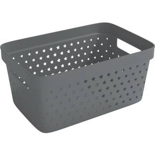 Opbevaringskurv i plast Nordiska Plast Store It Star Basket, grå, 263 x 174 x 120 mm, 4.5 liter