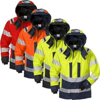 Fristads 4518 GTT Shelljakke Høj synlighed gul/marineblå Hi-Vis gul/marineblå