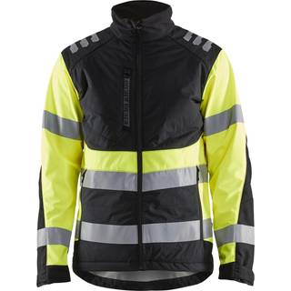 Blåkläder 4497 High Vis Softshell Jakke / High Vis Softshell Arbejdsjakke - S - Marineblå/High Vis Gul