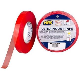 HPX ultra dobbeltklæbende tape transparent, 19mm x 50m