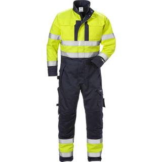 Fristads 125948 Flame hi vis vinter kedeldragt kl 3 8088 / Arbejdskedeldragt Hi-Vis gul/Marine L