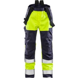 Fristads 129870 Flame Hi Vis Airtech® skal bukser kl.2 2152 / Arbejdsbukser Hi-Vis gul/Marine 4XL