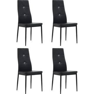 spisebordsstole 4 stk. kunstlæder sort