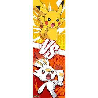 Abysse Pokémon-dørplakat - Pikachu og Scorbunny - 53x158 cm