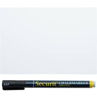 Securit Tag Kridttavle Skilt | A6 | Hvid | 20 stk.