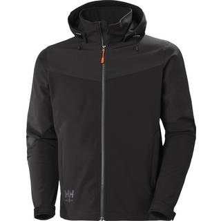 Helly Hansen Workwear Oxford 74290_999 Softshelljakke med hætte, sort Sort