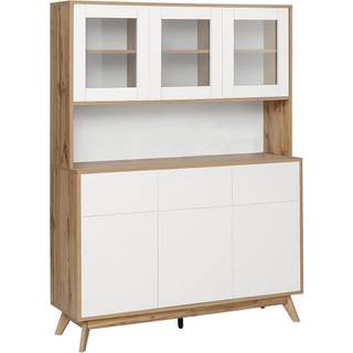 Buffet 3+3 Dør Hvid Eg Eg