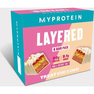 6 Layer Protein Bar - 6 x 60g - Vanilla Birthday Cake