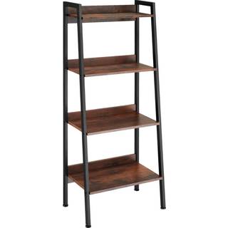 Stigereol - 57,5 x 34 x 138 cm,Industrielt mørkt træ, rustikt