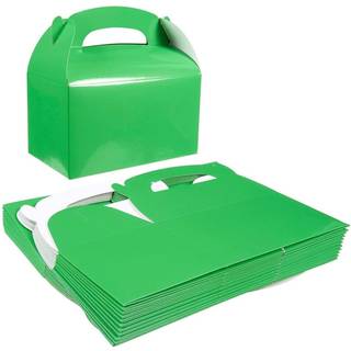 24 -Pack Green Gable Boxes - Green Party Boxes til Kids Birthday Party favoriserer slik godbidder