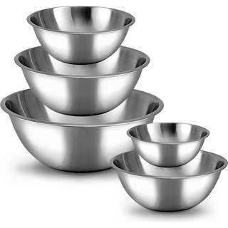 Whoko Meal Prep Rustfrit st?l blandingsk?le S?t hjemmefrigerator og k?kkenfoodopbevaringsarrang?rer | Ecofriendly genanvendelig tunge