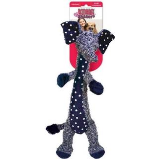Kong Shakers Luvs Elephant - Long Body for Fetch and Tug - Blue (Large)